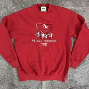 Men's Vintage 90's Nebraska Cornhuskers 1997 National Champions Sweatshirt Sz M